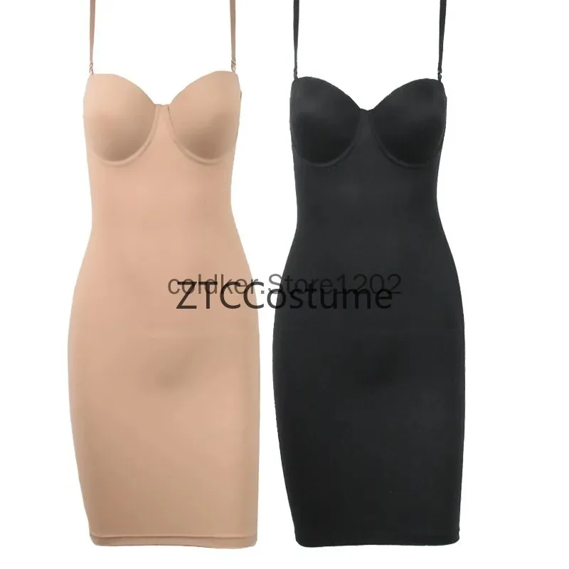 Seamless Full Slip Body Shaper for Women Shapewear Under Dresses Cosplay Undergarment Slimming Invisible Slip Dress view 3