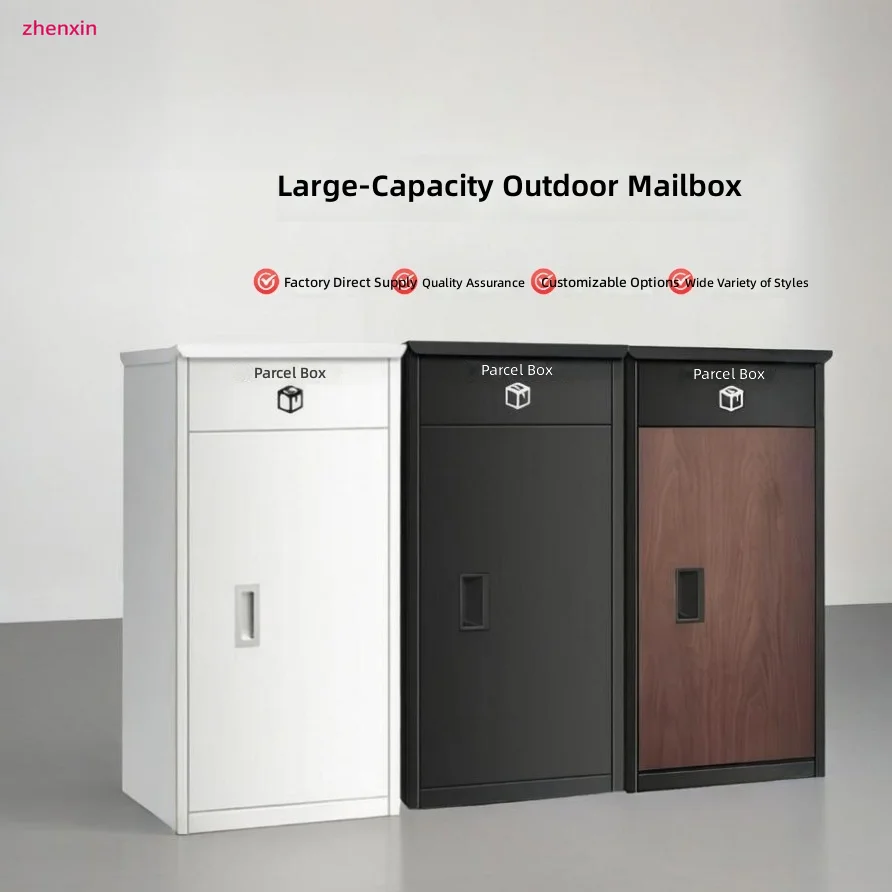 Outdoor Steel Parcel Delivery Box Anti-Theft Mailbox Cabinet Flip Couriers Storage Case For Home Entrance Secure Package Drop