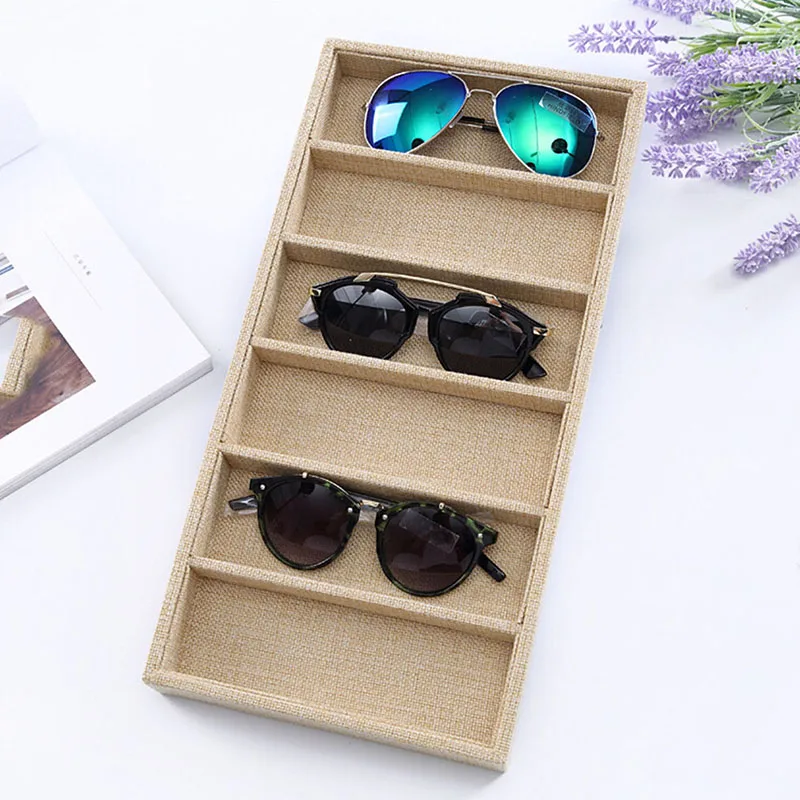 6 Grid Sunglass Glasses Storage Case Eyeglasses Display Glasswear Box Tidy Tool Sunglass Glasses Storage Case Eyeglasses Display