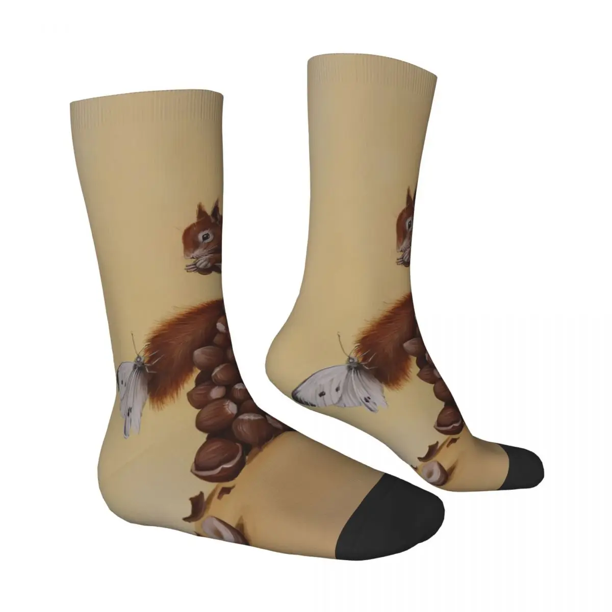 Squirrel Sock Printed Man Polyester