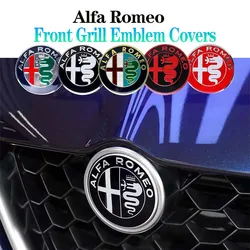 5 Color Alfa Romeo Car Grill Emblem Badge Car Front Grille Logo For Alfa Romeo Giulietta Mito Giulia Stelvio Brera 147 156 159