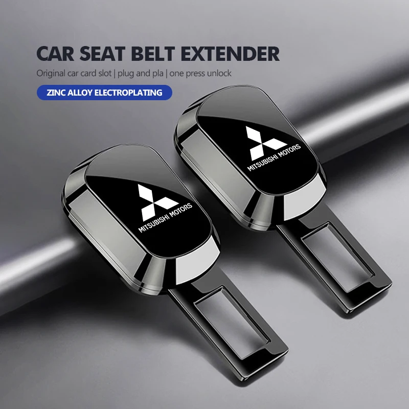 

Car Seat Belt Extension Plug Buckle Adjustable Safety Belt Extender for Mitsubishi Lancer Outlander Sport Triton