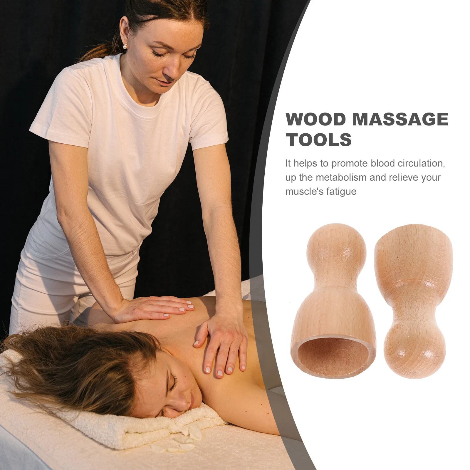 2 Pcs Wooden Massage Cup Gua Sha 2pcs (small Cup) Kit Body Scraping Tool Face Massager Massaging Cupping Compact Suite Neck