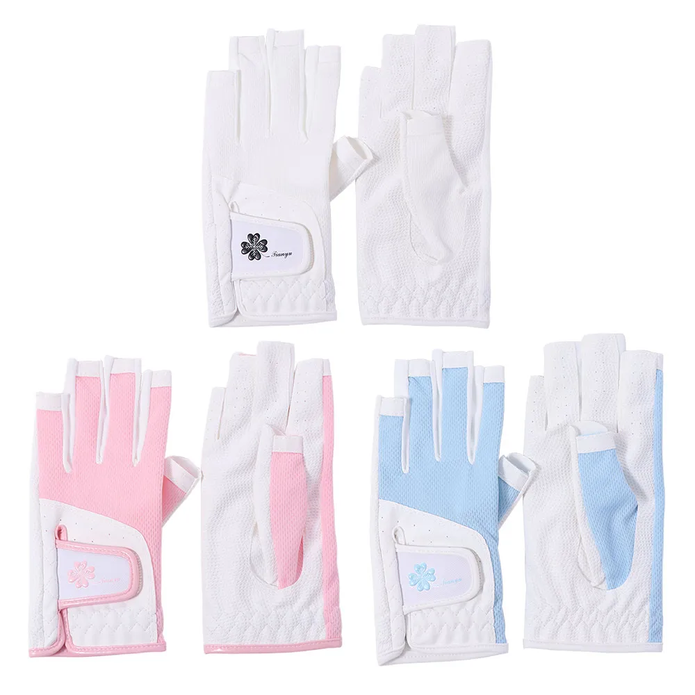 Comfortabele damessporthandschoenen Vingerloze antislip damesgolfhandschoenen Mesh links rechterhand Vingerloze golfhandschoenen