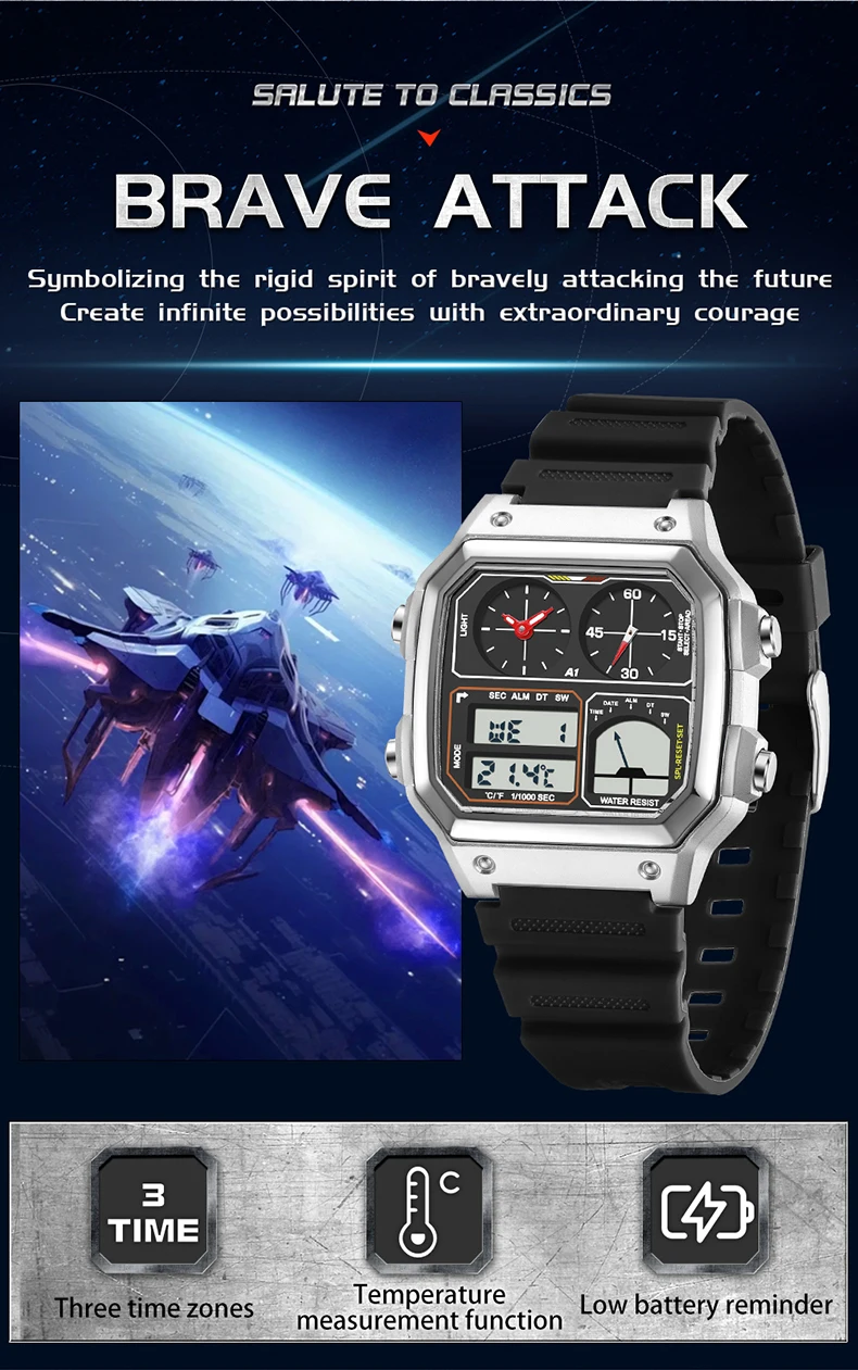 SANDA موضة جديدة الساعات الإلكترونية للرجال التقويم مضيئة مقاوم للماء الصلب حزام الرياضة ساعة يد رجالي هدايا reloj hombre