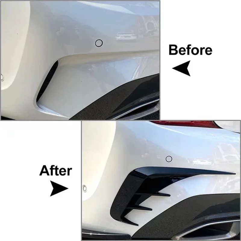 عالية الجودة مانع صدمات خلفي للسيارة الفاصل Canard سبويلر لسيارات BMW 3 Series G20 G28 318I 320I 330I 2019-2022