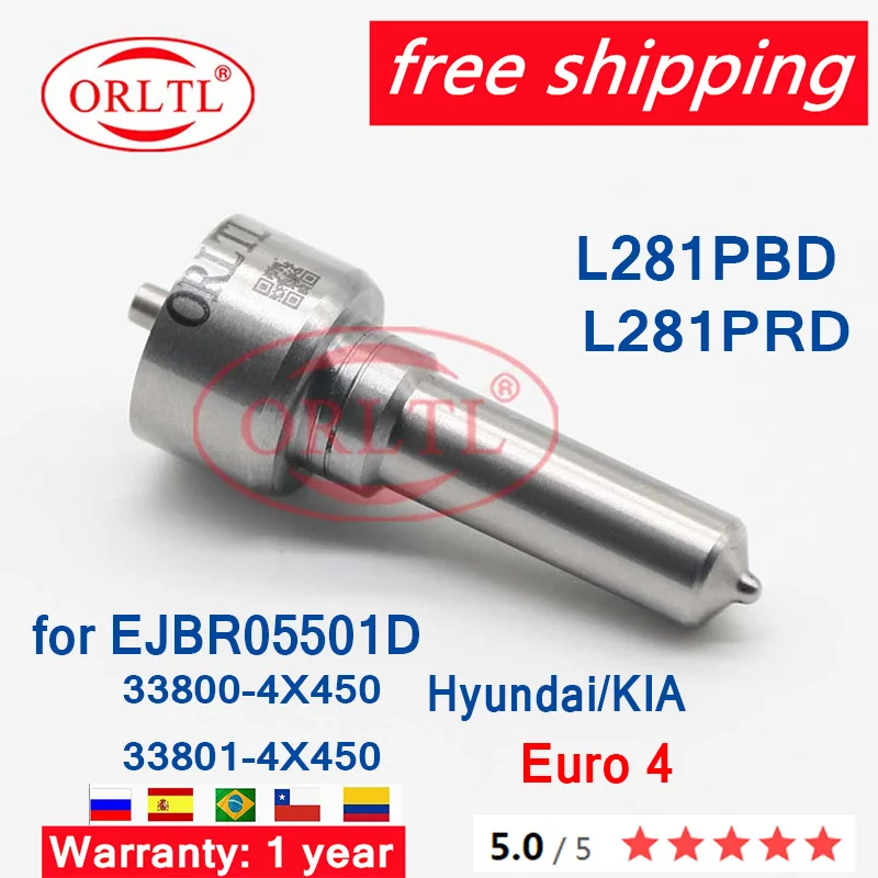 

L281PBD L281PRD For Hyundai KIA EJBR05501D 33800-4X450 33801-4X450 338004X450 338014X450 Euro 4 Diesel Injector Nozzle