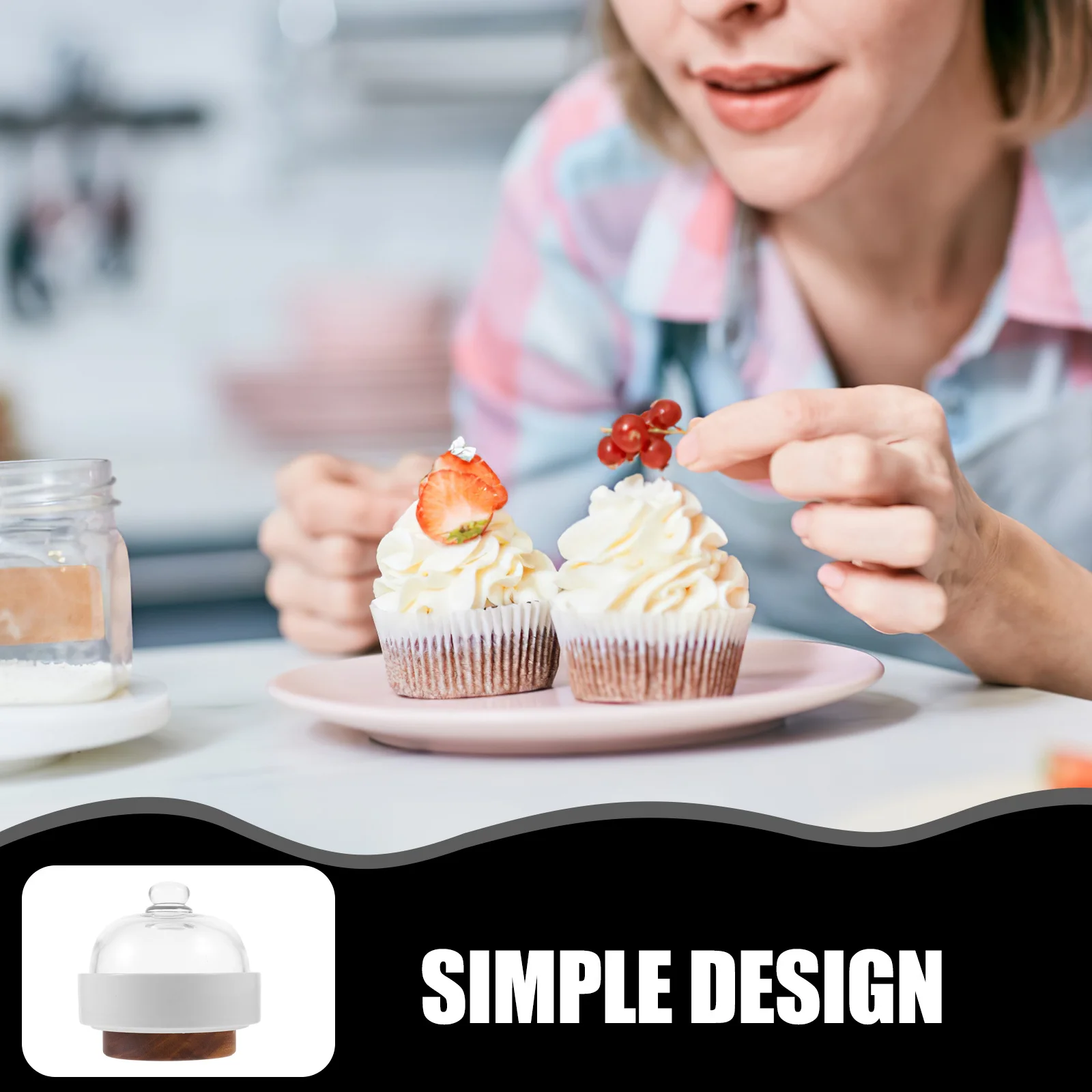 

1 шт. керамическая подставка для торта со стеклянной куполообразной крышкой, круглая прозрачная крышка для свадебной вечеринки, поднос для десерта, тарелка для хранения торта