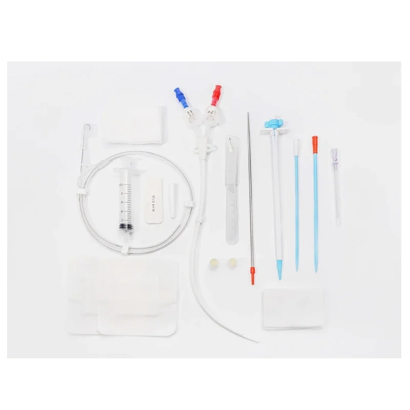 Long Term Permanent Hemodialysis Catheter HC Kit double lumen hemodialysis catheter 15FR 19/23/25/28/33/35cm