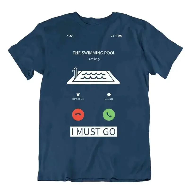 Swimming Pool Call Tshirt Funny Joke Tee Relaxing Sports T Shirt