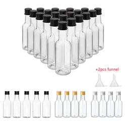 1,7/50pcs Mini Schnaps flaschen 50ml leere wieder verwendbare Plastik oz Spiritus flaschen für Hochzeiten Partys