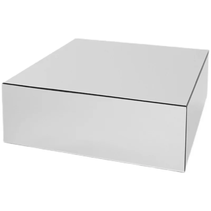 

Minimalist square glass mirror coffee table bedside blogger with the same Internet photography