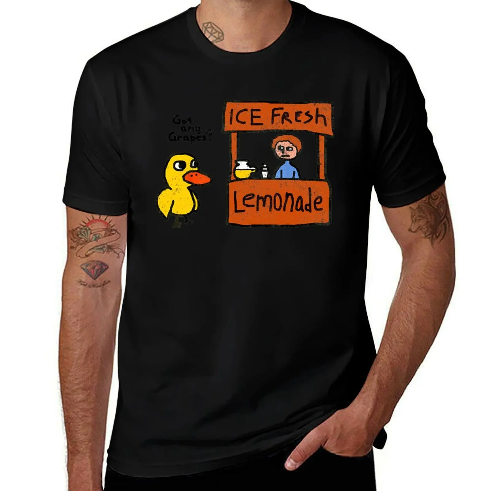 Ice Fresh Lemonade Got Any Grapes Duck Funny Gift T-Shirt blacks anime stuff oversized graphic tee mens graphic t-shirts hip hop
