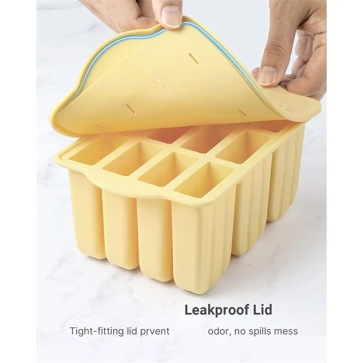 [NEW] Popsicles Molds, 12 Pieces Silicone Molds with 50PCS Sticks Molds Easy-Release