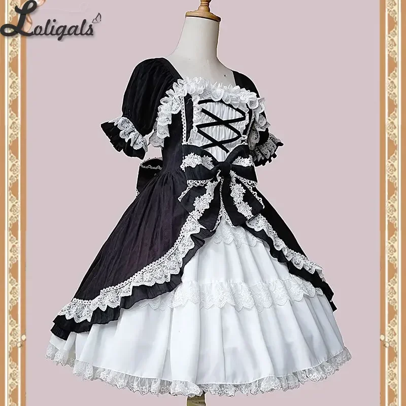 Vestido de fiesta Retro estilo Lolita, Mangas acampanadas desmontables de Infanta