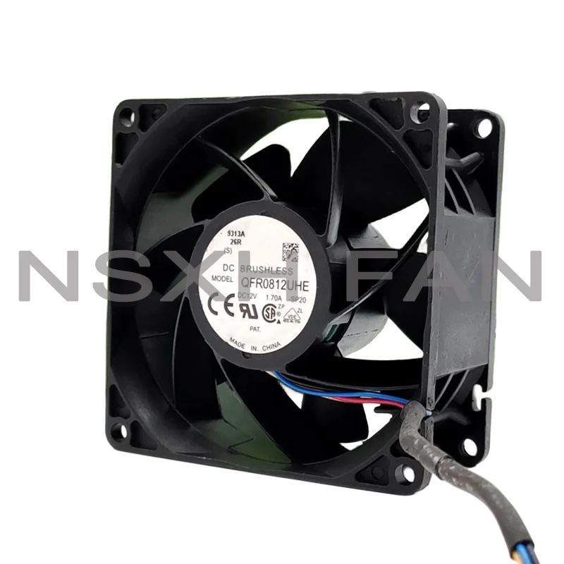 Ventilador PWM, 8cm, cm 8038, 12V, 1.7A, 4 fios, QFR0812UHE