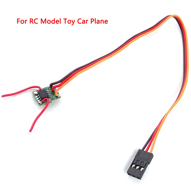 Micro controlador de velocidade eletrônico para brinquedo modelo RC, escovado ESC, controle do guincho, placa de circuito, carro, avião, 360 °, DC 5V, 1A, Dual-Way