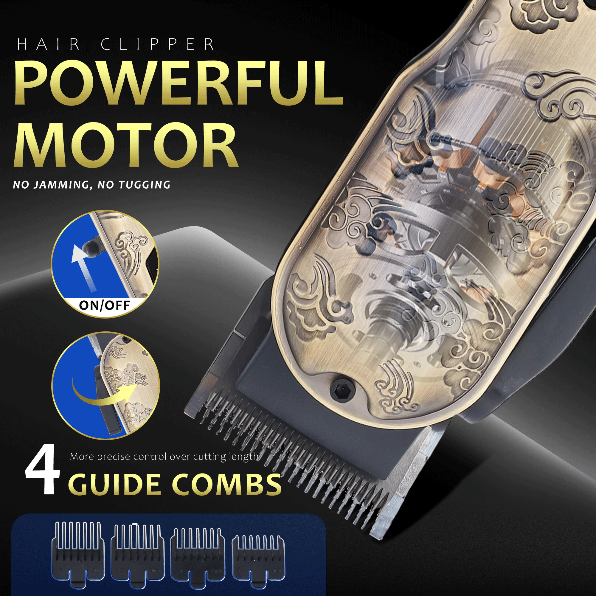 3PCS Professional Hair Clipper Set High Powered Portable Hair Clipper Professional Electric Beard Trimmer for Men Birthday Gifts