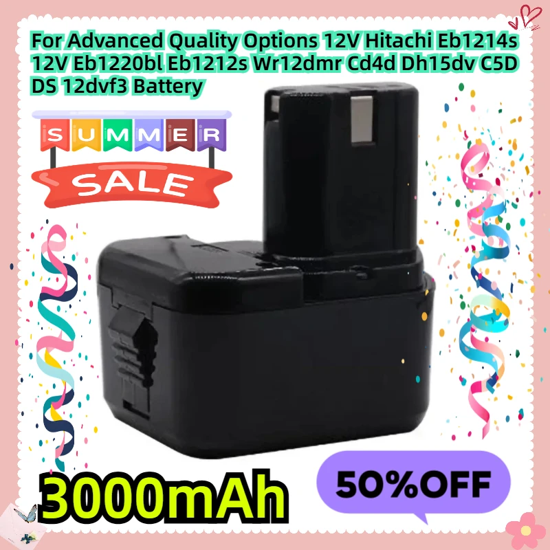 

For Advanced Quality Options 12V Hitachi Eb1214s 12V Eb1220bl Eb1212s Wr12dmr Cd4d Dh15dv C5D DS 12dvf3 Battery