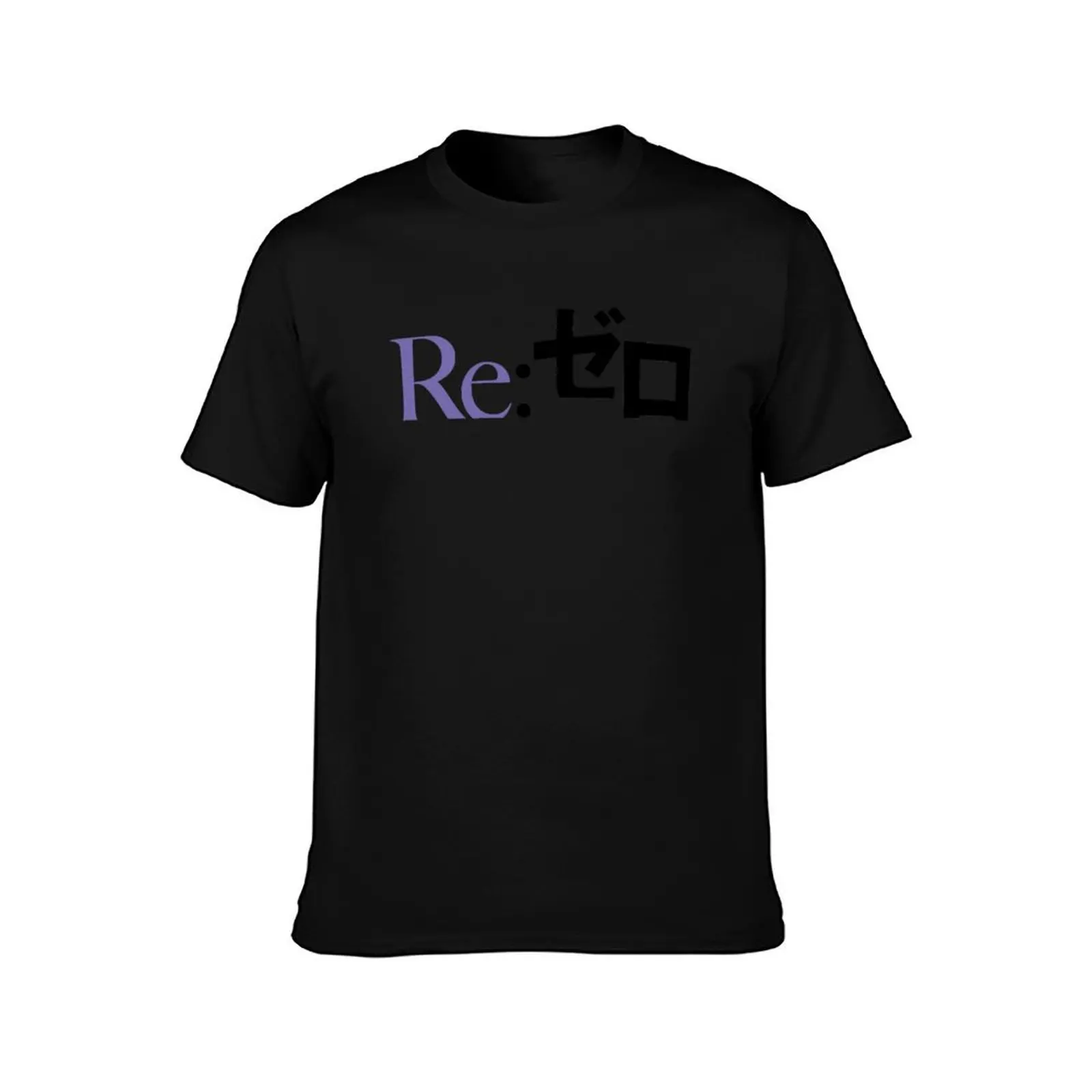 Re:Zero kara Hajimeru Isekai Seikatsu - logo (Purple) T-Shirt Sports Basic Short Sleeve T-Shirt