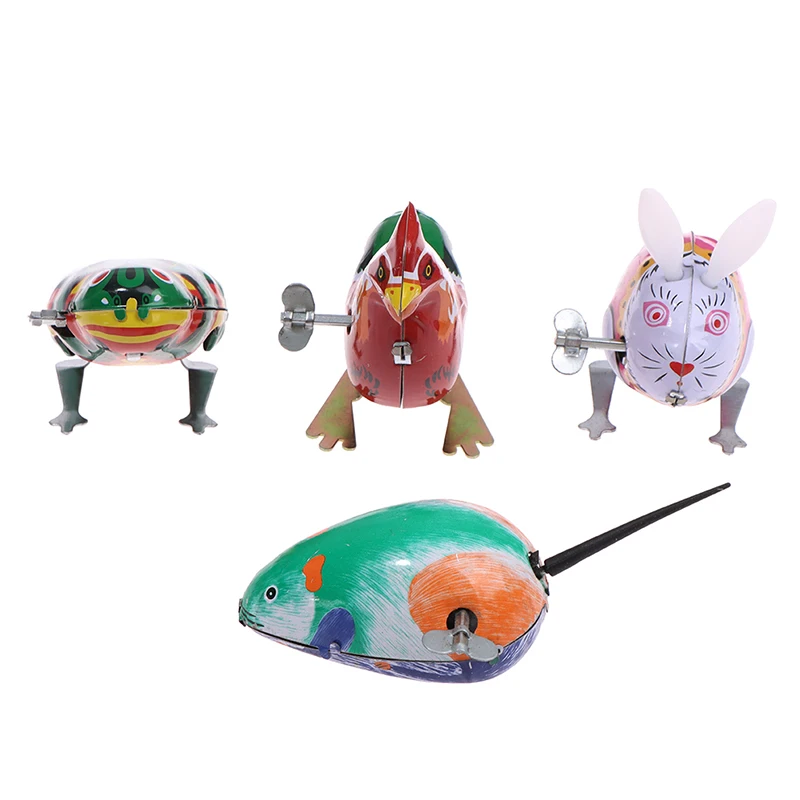 Classic Tin Clockwork Clockwork Toy Jumping Frog Children's Vintage Toy Boy Boy Education Baby Baby Classic Toy Wind Up Toys