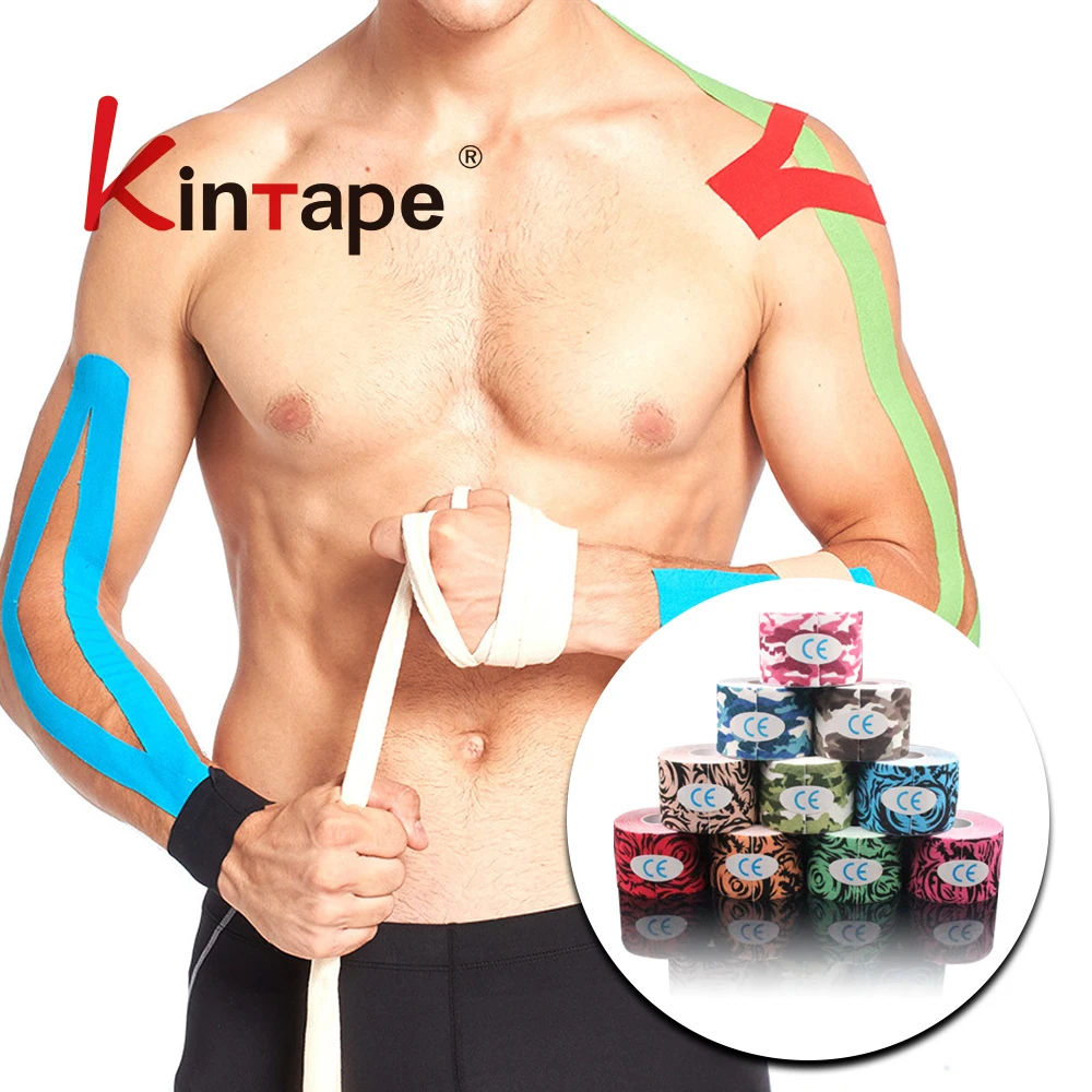 [Original Factory] 5 Color Tatoo Printed Kintape Kinesiology Tape PhysioTherapy Bandage For Muscle Pain Relief