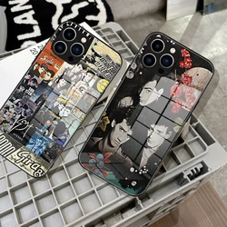 For Iphone 14 SODA STEREO Band Phone Case Glass for IPhone 13 14 12 11Pro XR XS MAX 14 Plus SE Pro Design Glass Covers