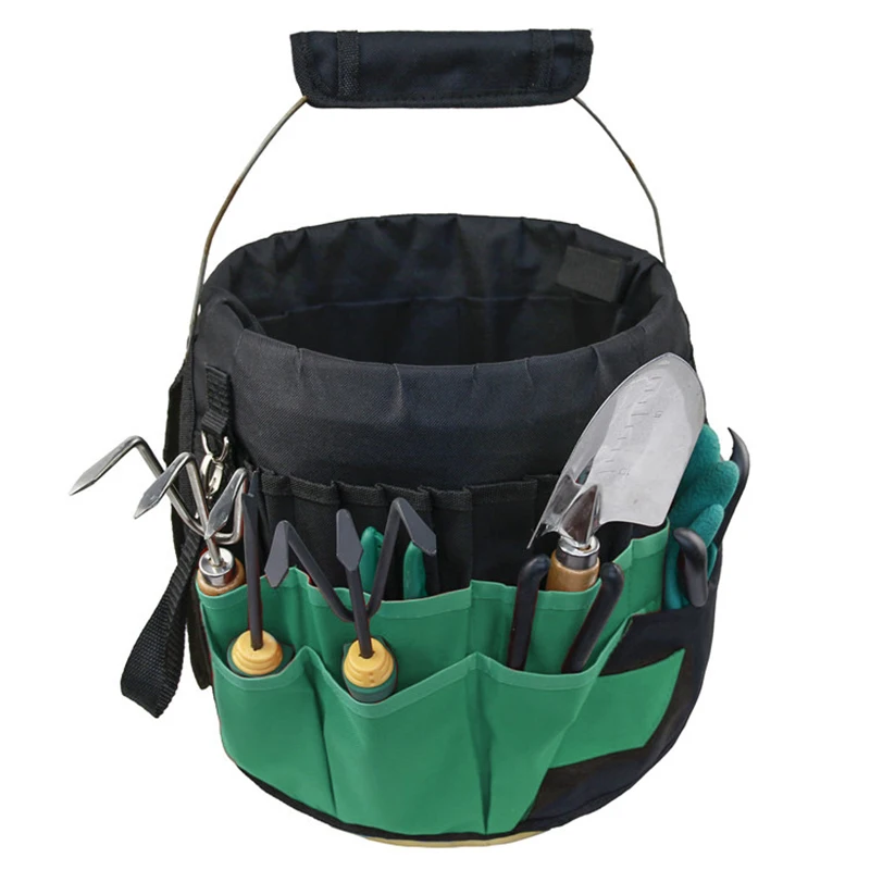 Bucket Tool Organizer Bucket, Boss Tool Bag com 42 bolsos, se encaixa para 3, 5-5 galão Bucket, Garden Hardware Tools Storage Bag