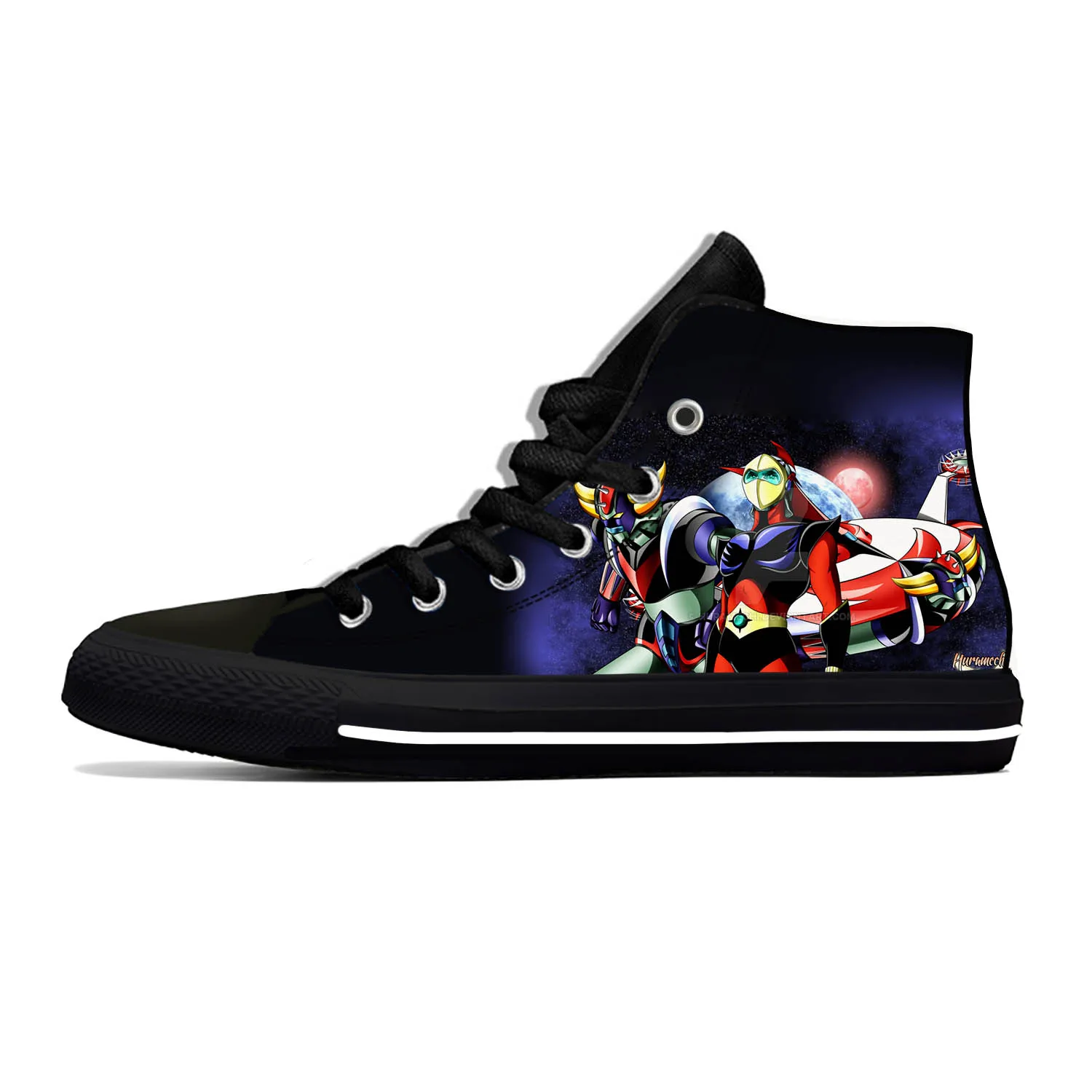 Hot UFO Robot Goldrake Grendizer Anime Gurendaiza Casual Cloth Shoes High Top Lightweight Breathable 3D Print Men Women Sneakers