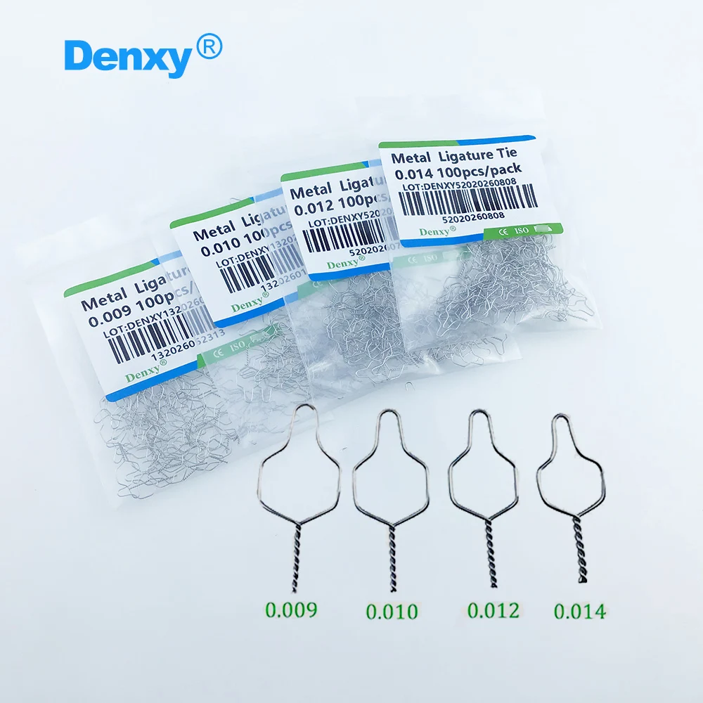 DENXY 300 Stück/Lot Kieferorthopädischer Kobayashi-Draht Dental Metall-Ligatur Kurzer Langer Geschweißter Ortho-Bogendraht für Zahnarztmaterialien – Detail 2