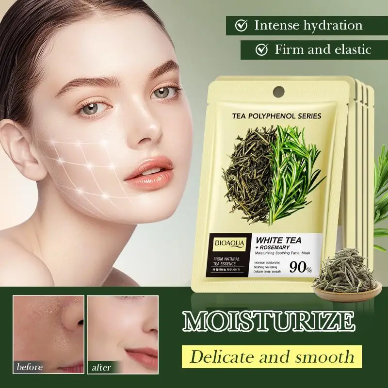 

White Tea Moisturizing Facial Masks Hydrating Firming Tightening Mask Improves Skin Elasticity Skin Care