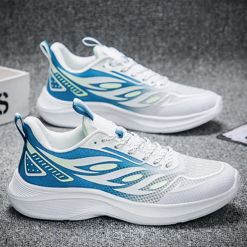 

Pop Men's New Flying Woven Sneakers Casual Men's Shoes Ultra-light Breathable Mesh Shoes Running