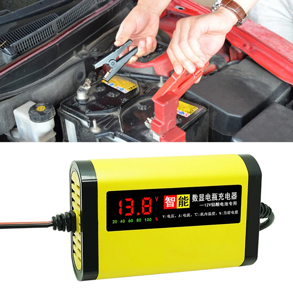 Motorcycle Battery Charger Short Circuit Protection Intelligent Car Motorcycle Battery Charger for Automotive Truck Motorcycle