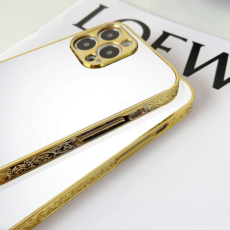 10pcs Luxury plating gold sublimation blank phone case for iphone 16 15 14 plus 13 12 pro 11 max xs x xr 7 8 se 2020 2022 cover