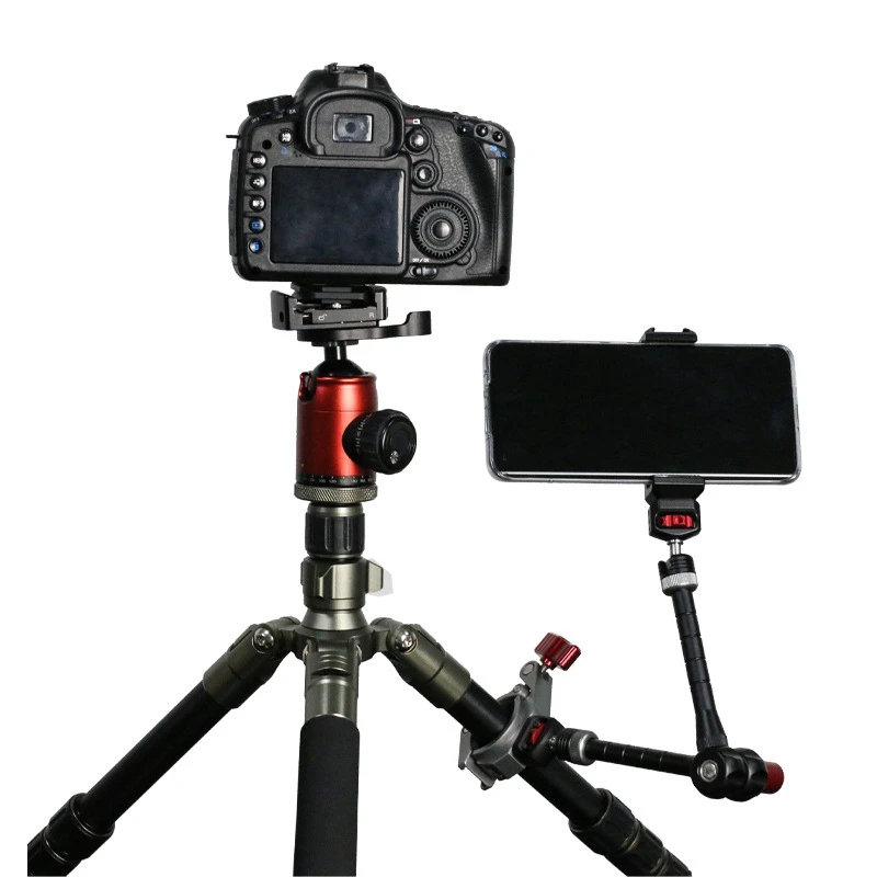 Brazo portátil de aleación de aluminio para teléfono móvil, cámara de movimiento Universal de Metal, accesorios de cámara de primer ángulo