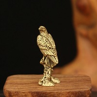 Handmade Eagle Ornament Vintage Copper Bird Figurine Sculpture Handmade Crafts Home Office Desk Animal Decoration