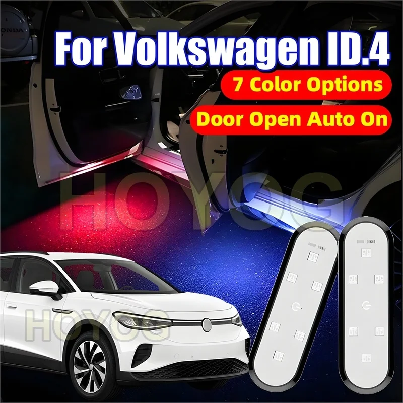 Fit for Volkswagen ID.4 2020-2026 USB Rechargeable Car Door Warning Light with a Magnetic Sensor for Safer Door Opening