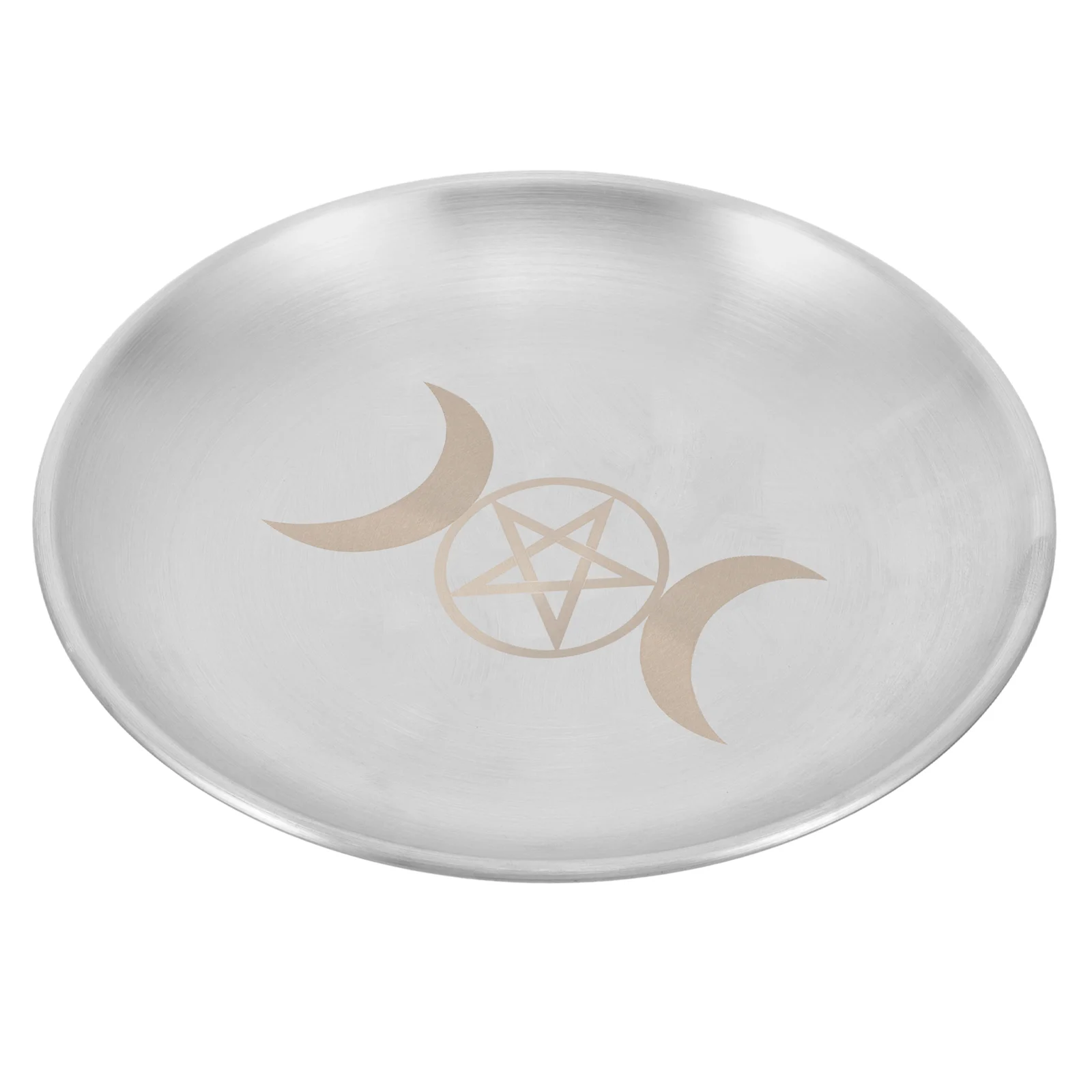 Platter Pentagram Banquet Stand Pentacle Holder Stainless Steel Altar Plate