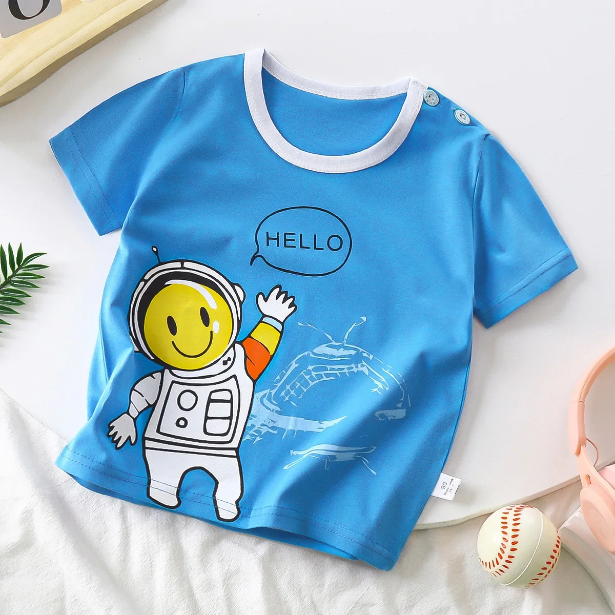 Summer Children\'s Clothing Children\'s Short Sleeved Pure Cotton New Boy T-shirt Baby Cartoon Girl Short Sleeved Korean Top