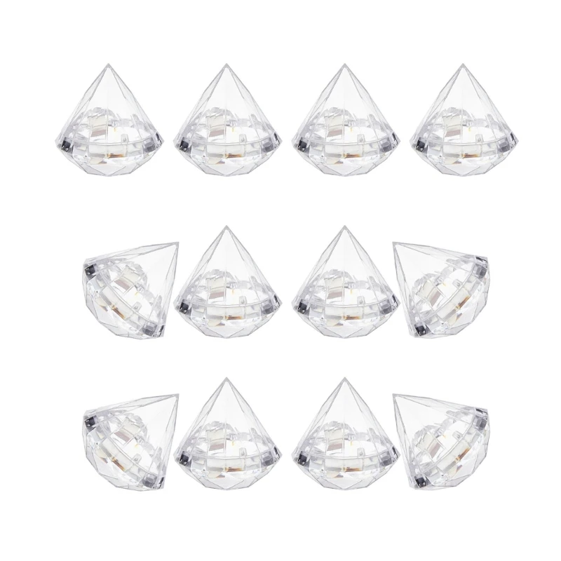 Set of 10 Elegant Fillable Diamonds Sweet Boxes Stylish Diamonds Dessert Containers for Bride Shower Birthdays