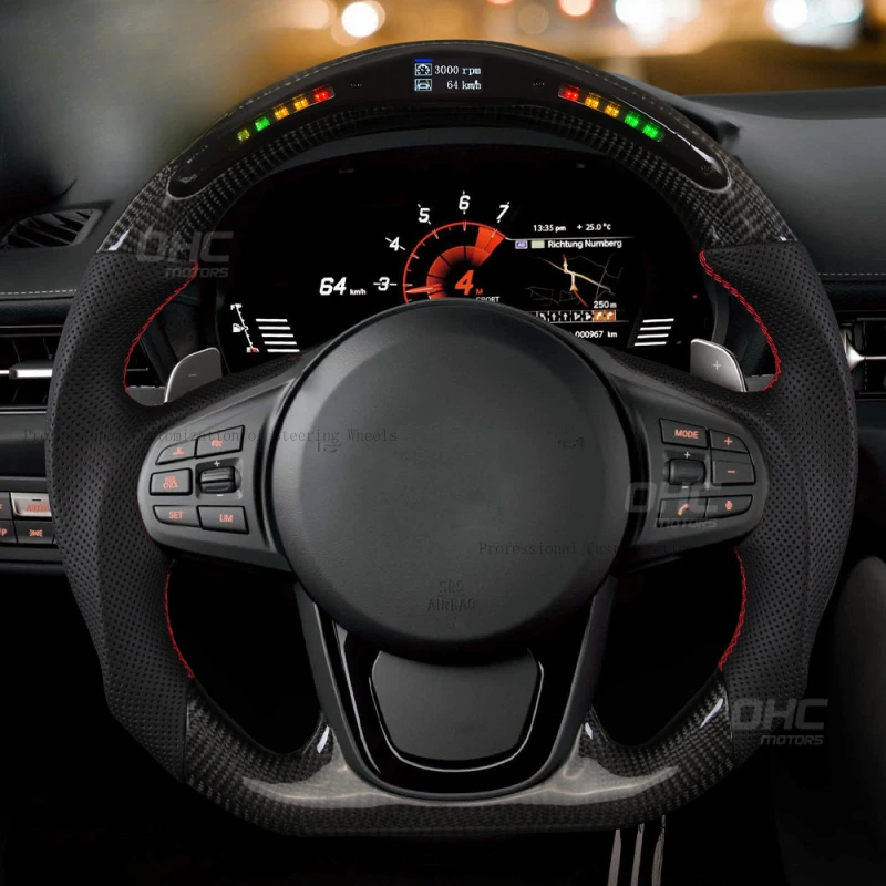Suitable for modification of Toyota Supra GR A90 MK5 with LED visualized smart carbon fiber steering wheel