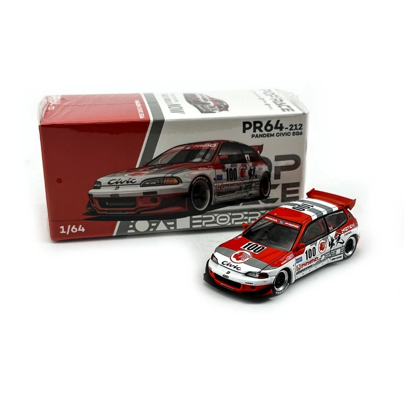

Pop Race 1: 64 RV Sports Car Model 5th Generation Civic Civic EG6 Rocket Rabbit Alloy Car Model Toy Collection