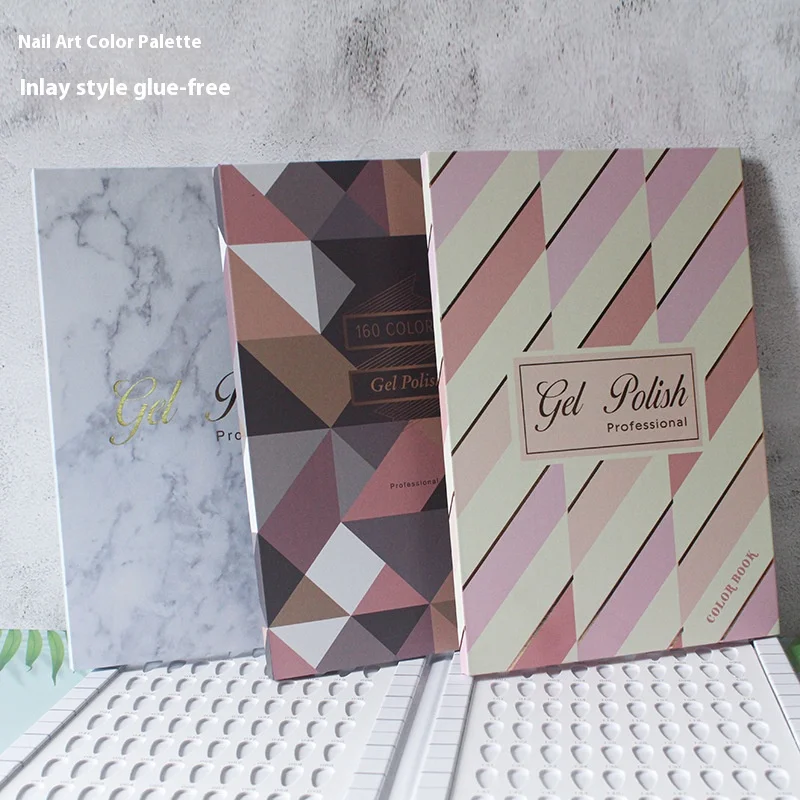 

160 Colors Press On Nails Display Book with Nail Art Kit - Includes False Nail Stickers Tools for Nail Style Organizer