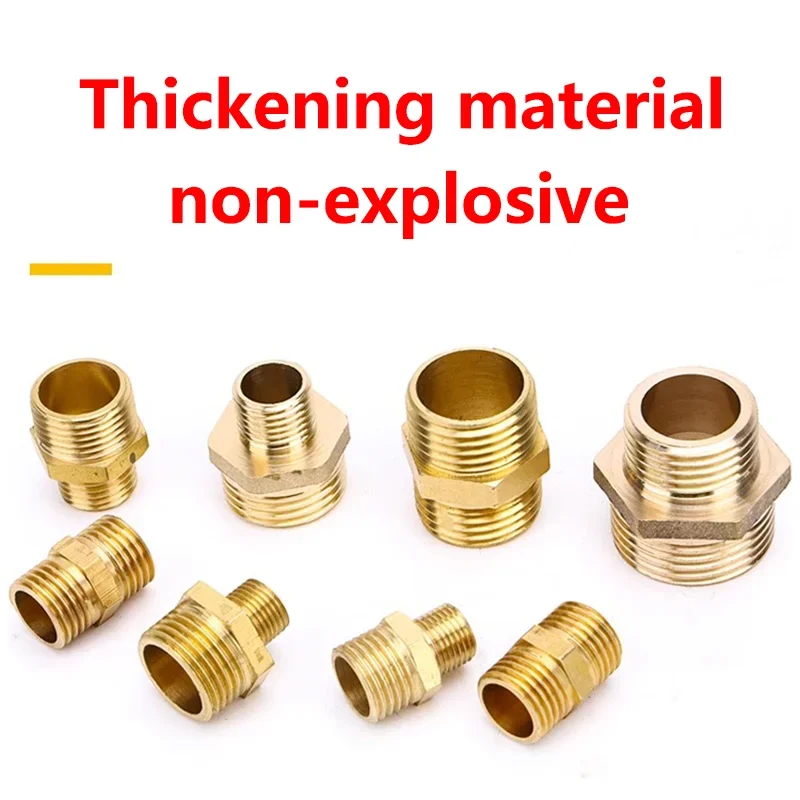 1/8 1/4 3/8 1/2 3/4 1 BSP Brass Pipe Hexagon Quick Coupler Adapter Adapter Fitting Reducing Bush Bushing