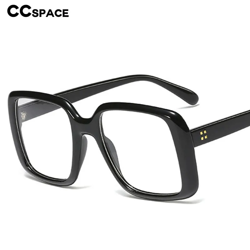 45931 Big Frame Square Glasses Frames Rivet Women Fashion Oversized Computer Glasses