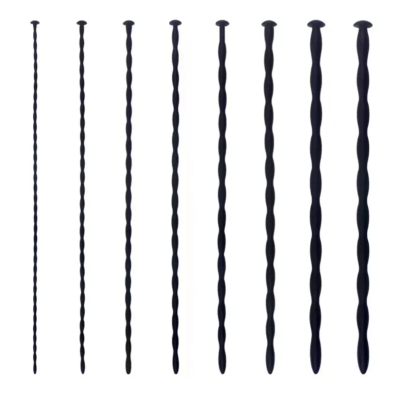 8 Sizes Soft Silicone Urethral Dilator Horse Eye Stick Penis Rod Male Masturbation Blockage Stimulator Catheter Sex Toys for Men