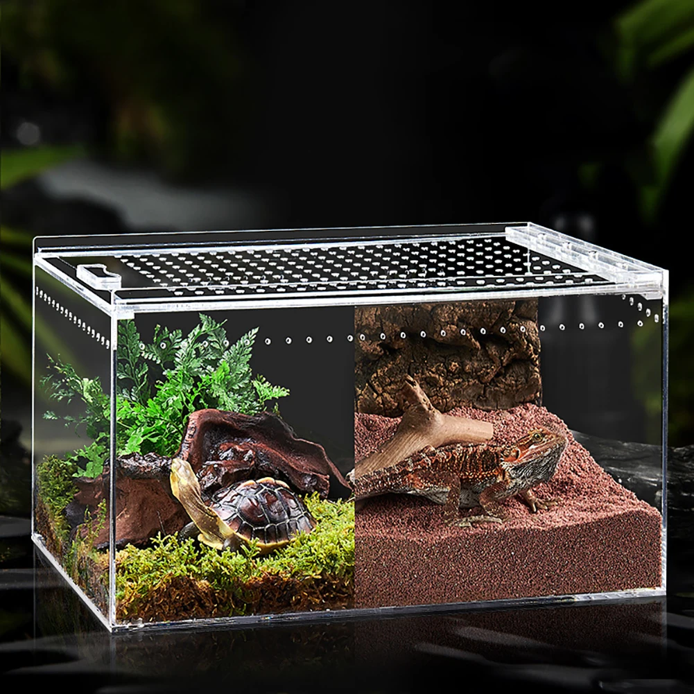 

Acrylic Habitat Cage Reptile Terrarium Insect Tarantula Enclosure Tank Snail Spider Habitat Cage For Home Rearing