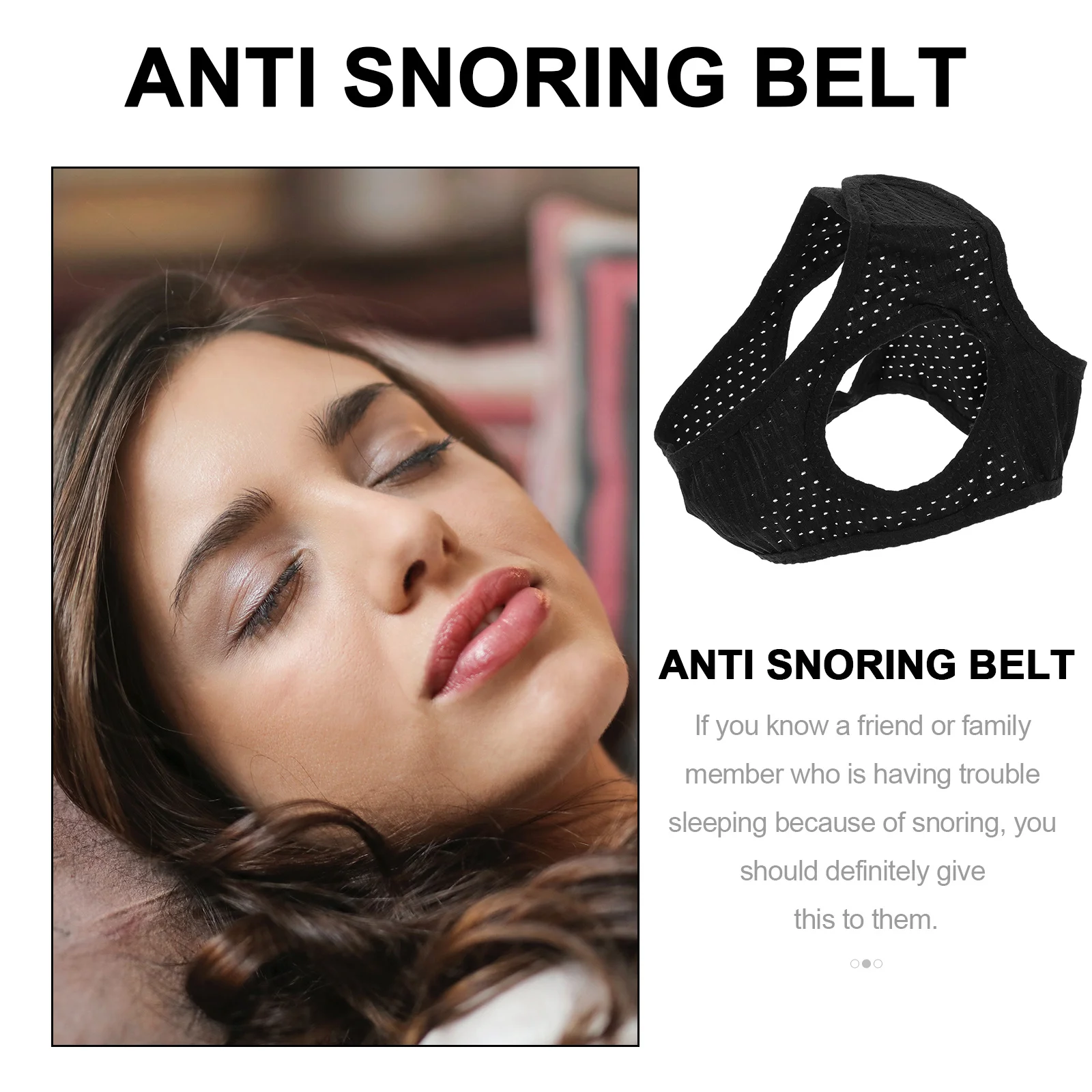 

Snore Stopping Strap Chin Strap for Snoring Breathable Mesh Fabric Design Comfortable Anti-Snore Device for Users