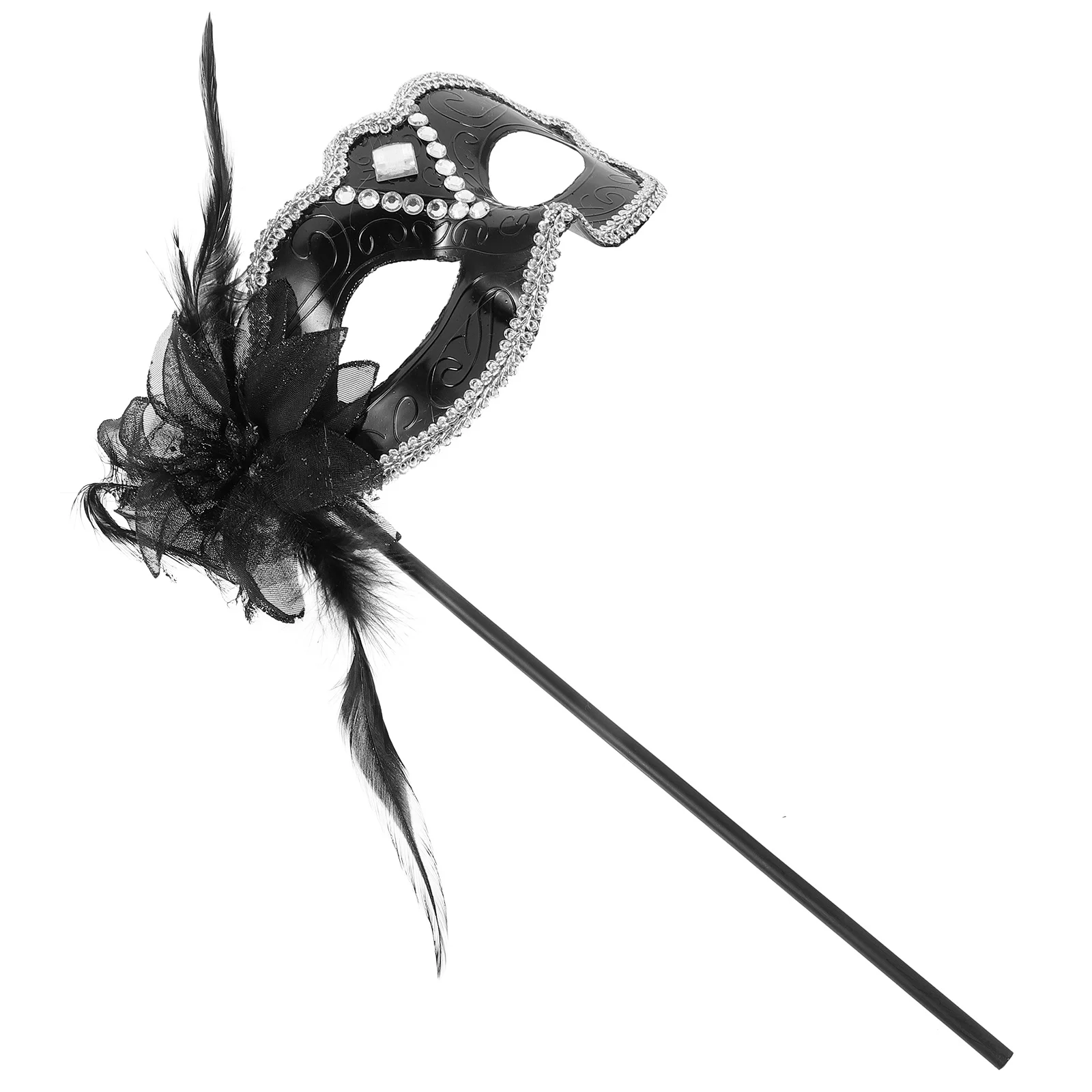 Masque de mascarade masque classique portatif pour Halloween anniversaire bal Mardi Gras accessoires masques de mascarade