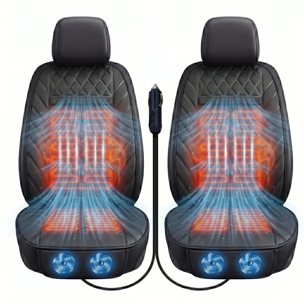 Capa de Assento de Carro com Ventilação e Resfriamento 12V para o Verão, Almofada Universal Aquecida para Carro e SUV